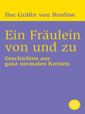 cover image of Ein Fräulein von und zu